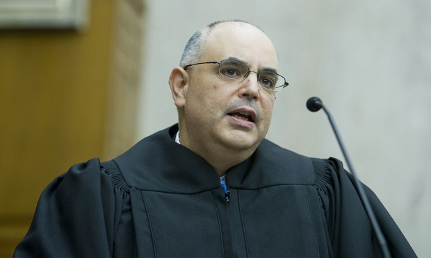 Judge Rudolph Contreras, of the U.S. District Court for the District of Columbia, during his official Investiture ceremony.  June 20, 2012.  Photo by Diego M. Radzinschi/THE NATIONAL LAW JOURNAL.